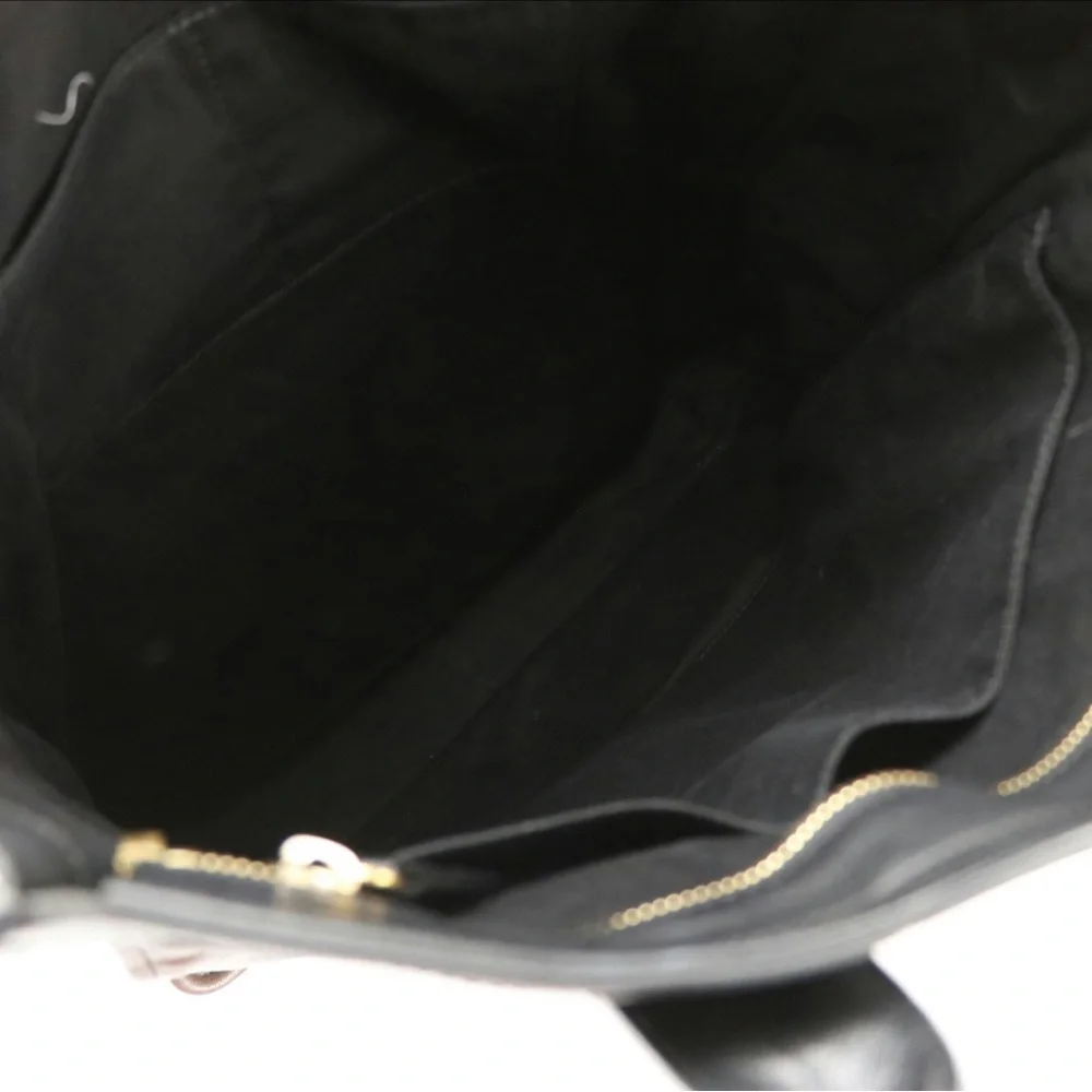 CHLOE FRONT POCKET TOTE BAG IN BROWN & BLACK LEATHER W/DETACHABLE POUCH